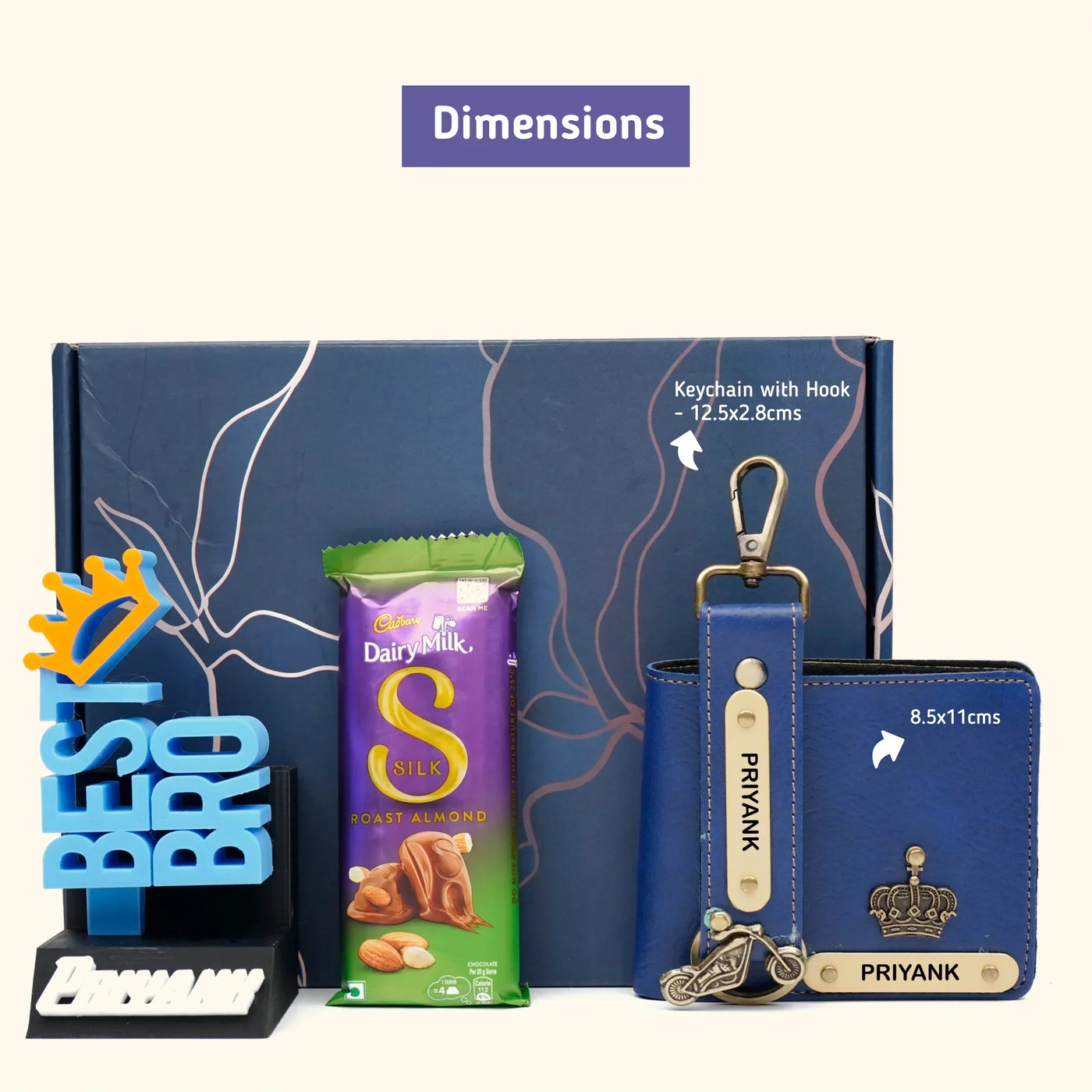 Personalised Brother (Bhai) Combo 7.0 - Royal Blue