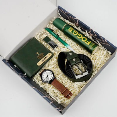 Personalised Brother (Bhai) Combo 6.0 - Olive Green