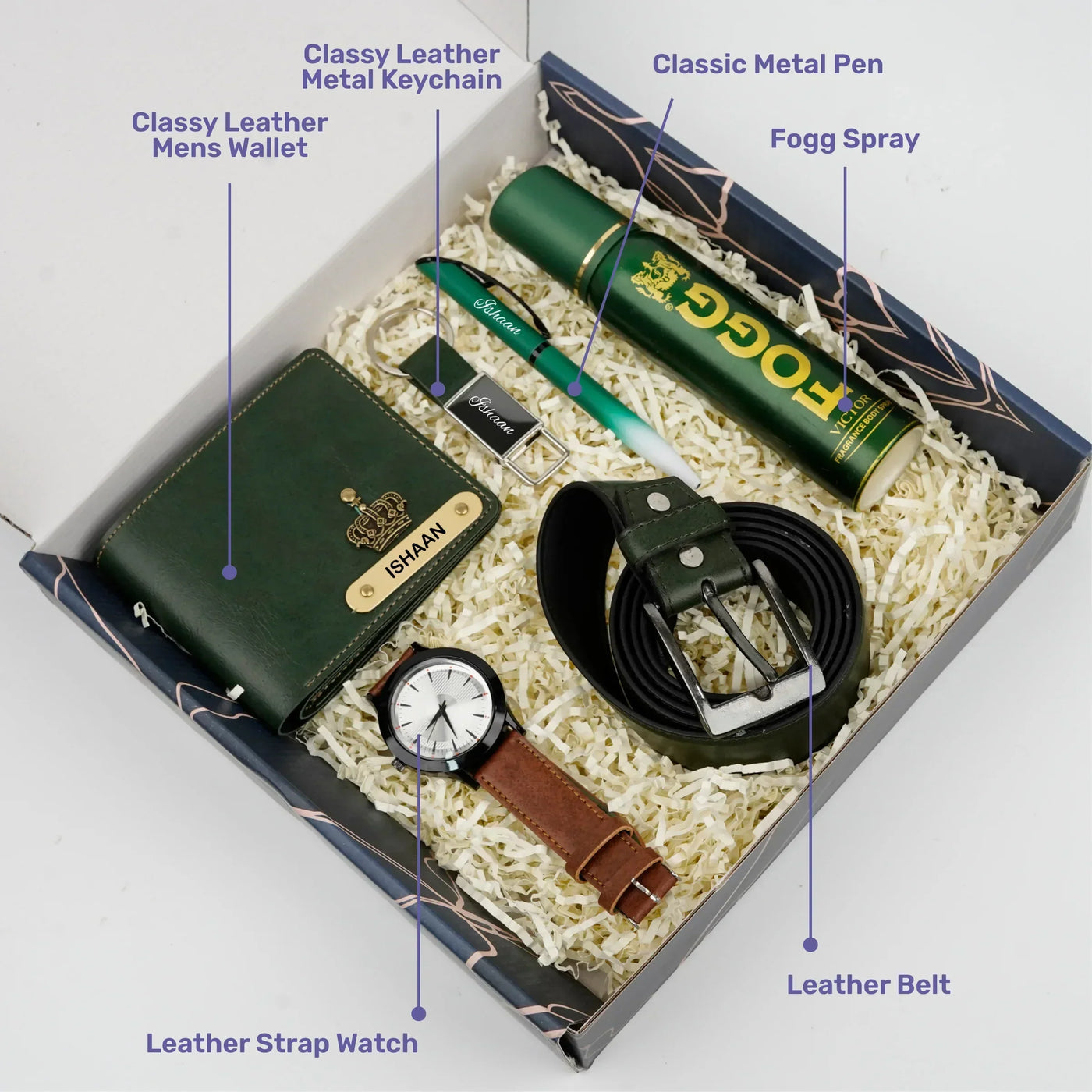 Personalised Brother (Bhai) Combo 6.0 - Olive Green