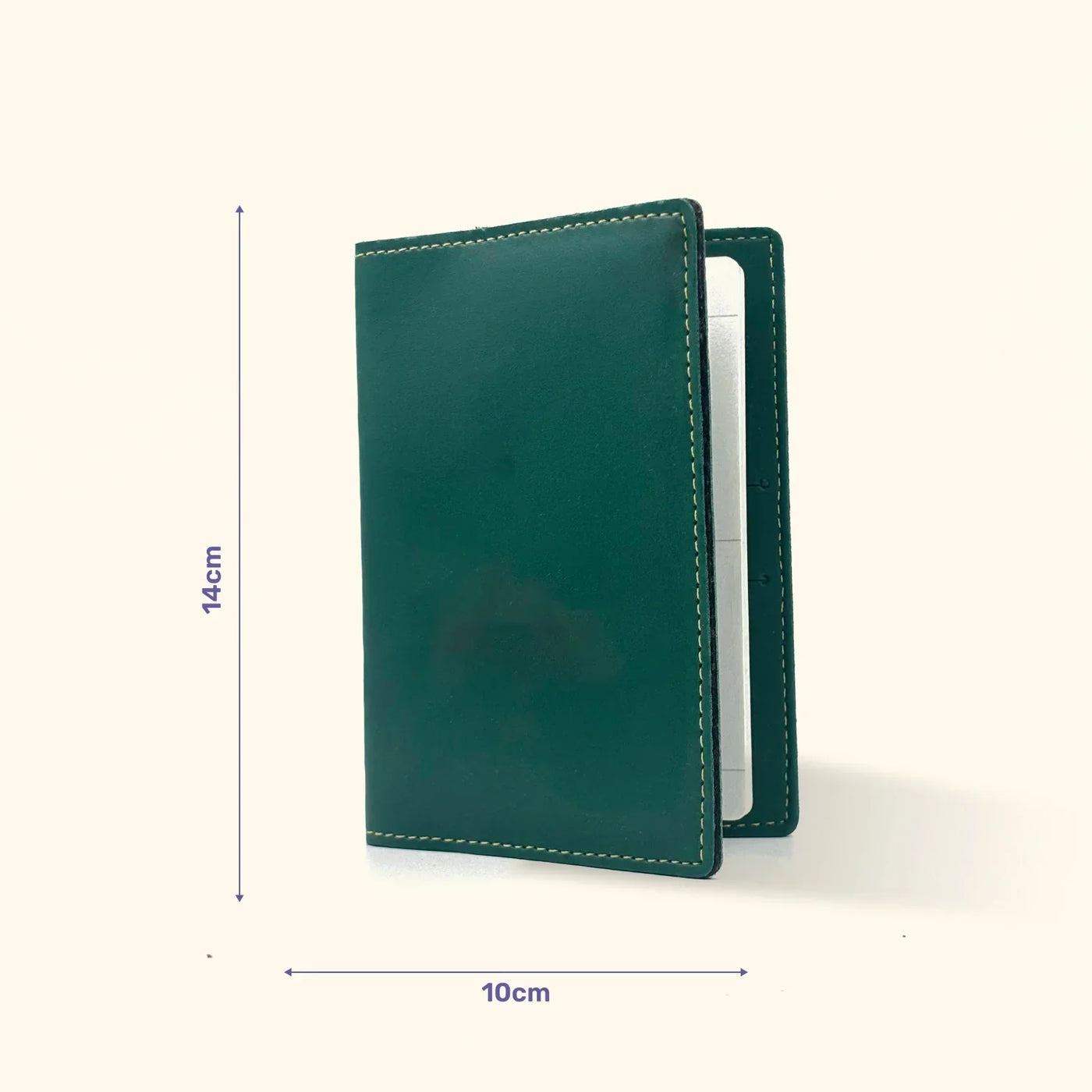Classy Leather Passport Cover - Olive Green