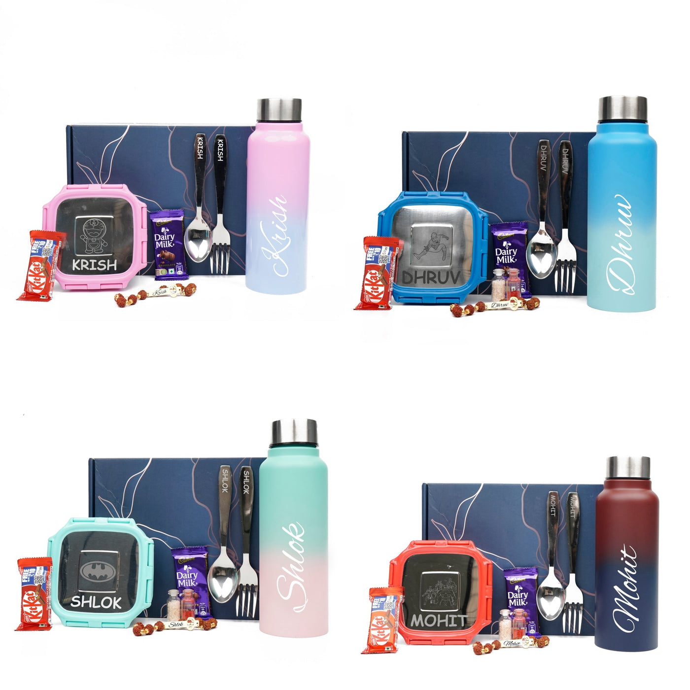 Personalise Kids Rakhi Combo 3.0 - Maroon