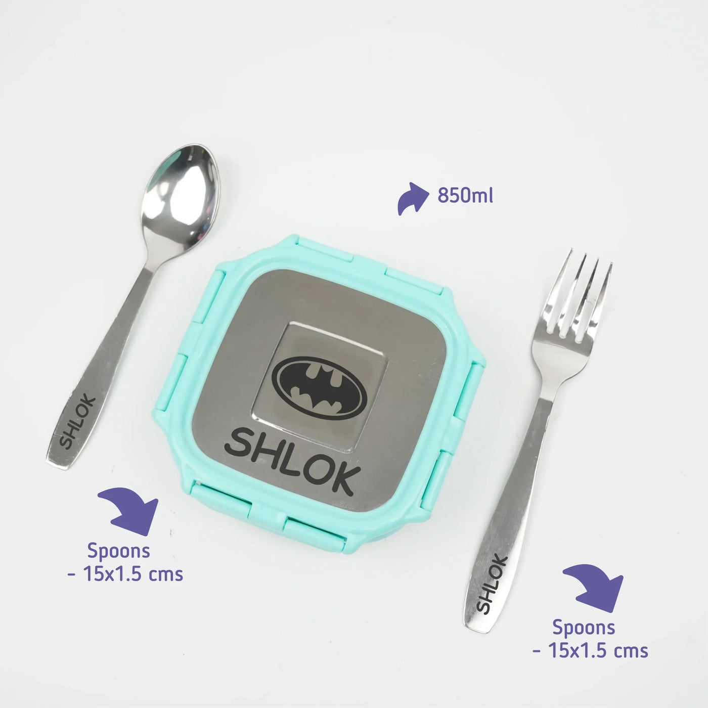 Personalised Engraved Tiffin Box Set - Medium - Light Green