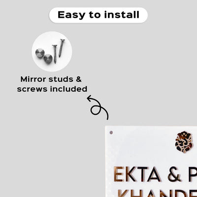 Personalised Tulip Rectangle Nameplate With Ganesha