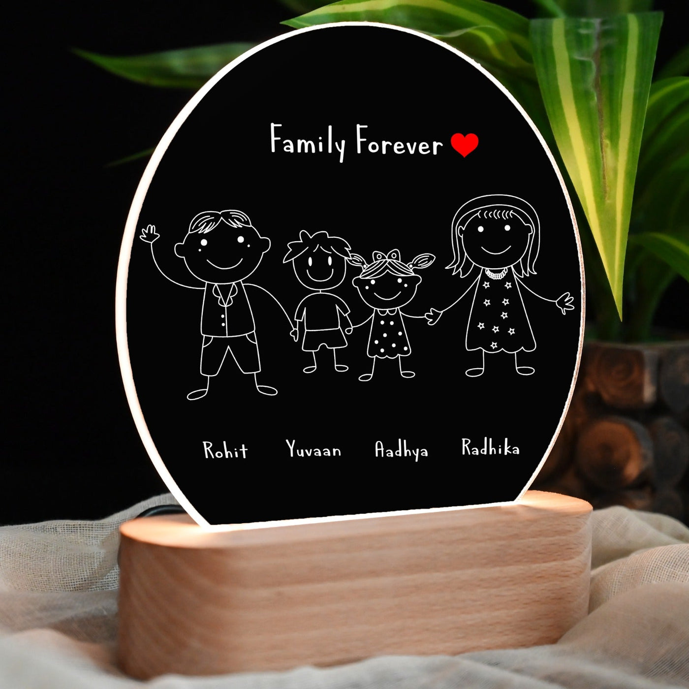 Personalised Family Lamp