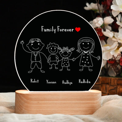 Personalised Family Lamp