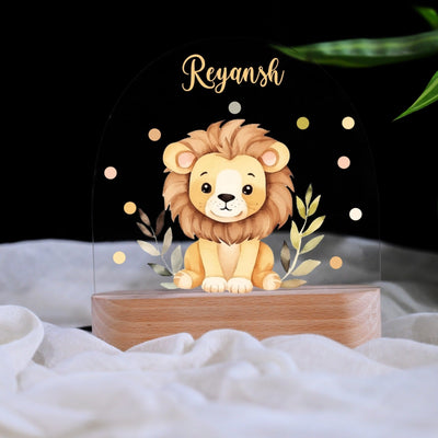 Personalised Lion Kids Night Lamp
