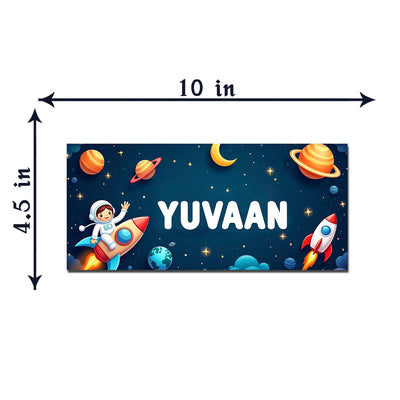 Personalised Space Theme Kids Name Plate