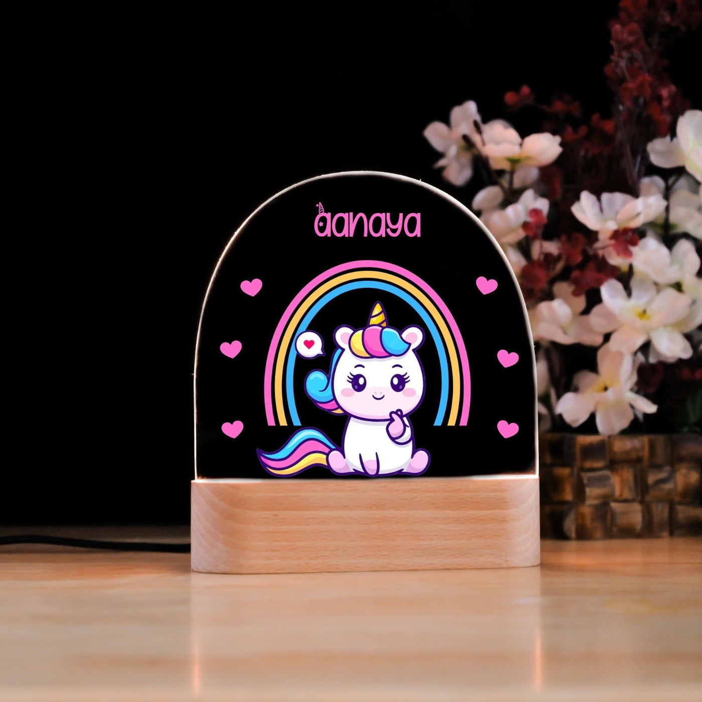 Personalised Unicorn Kids Night Lamp
