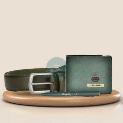 Personalized Men's Decent 3 Pcs Gift Combo - Black