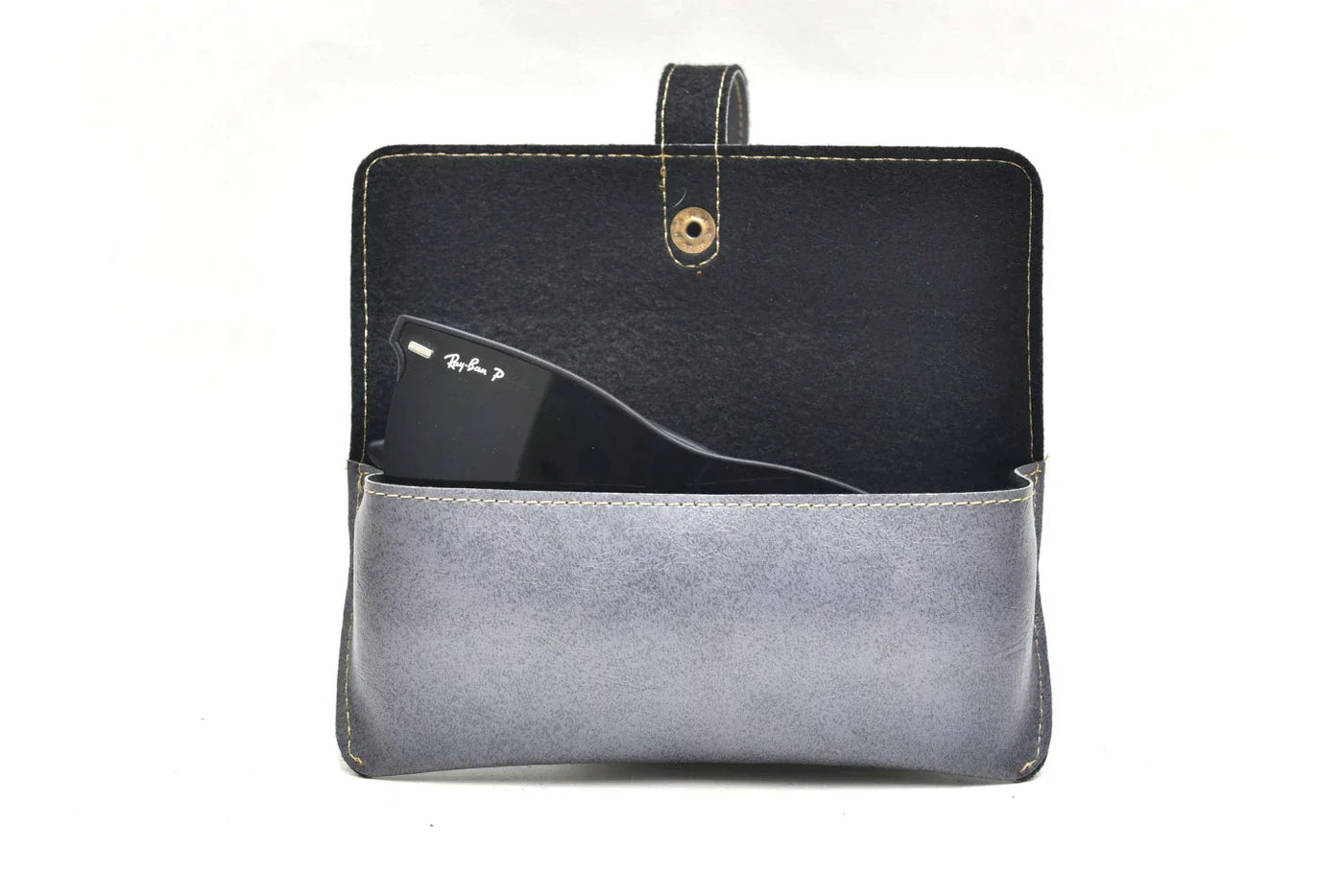 Customized Men's Wallet and Eyewear Case - Grey