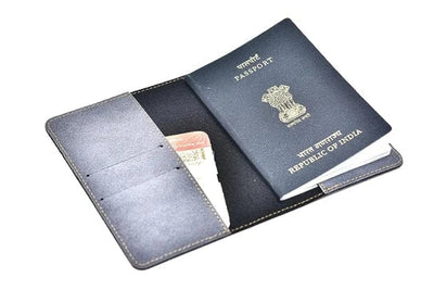 Customized Classy Leather Lady Wallet and Passport Cover Combo - Grey