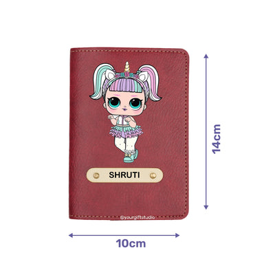 Lol Pop Print Personalised Nexon Passport Cover - Maroon