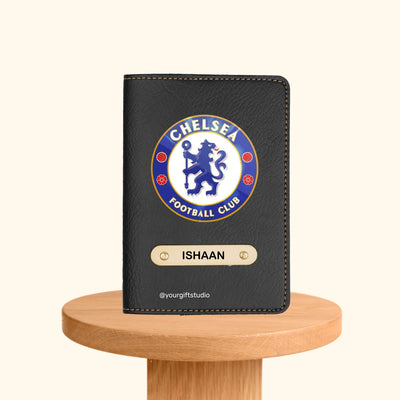 Chelsea Print Personalised Nexon Passport Cover - Black