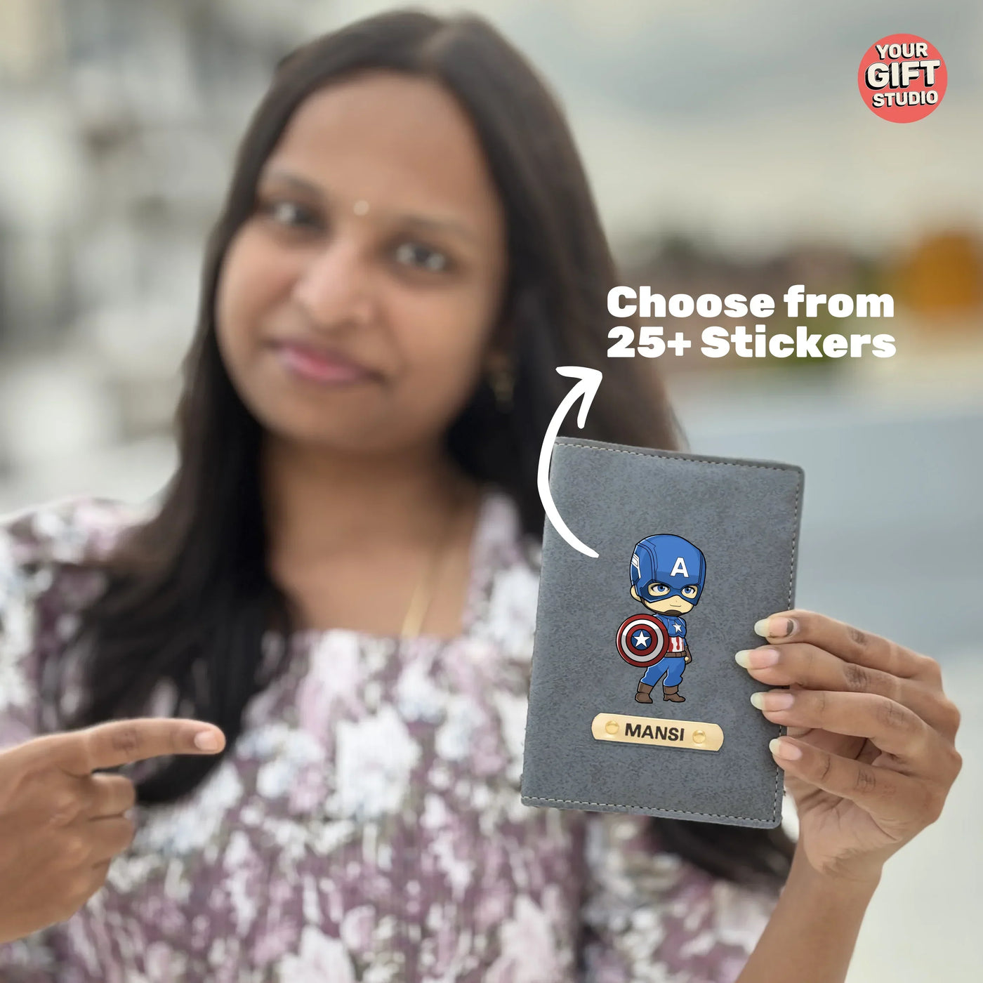 Wanderlust Calls Print Personalised Nexon Passport Cover - Olive Green