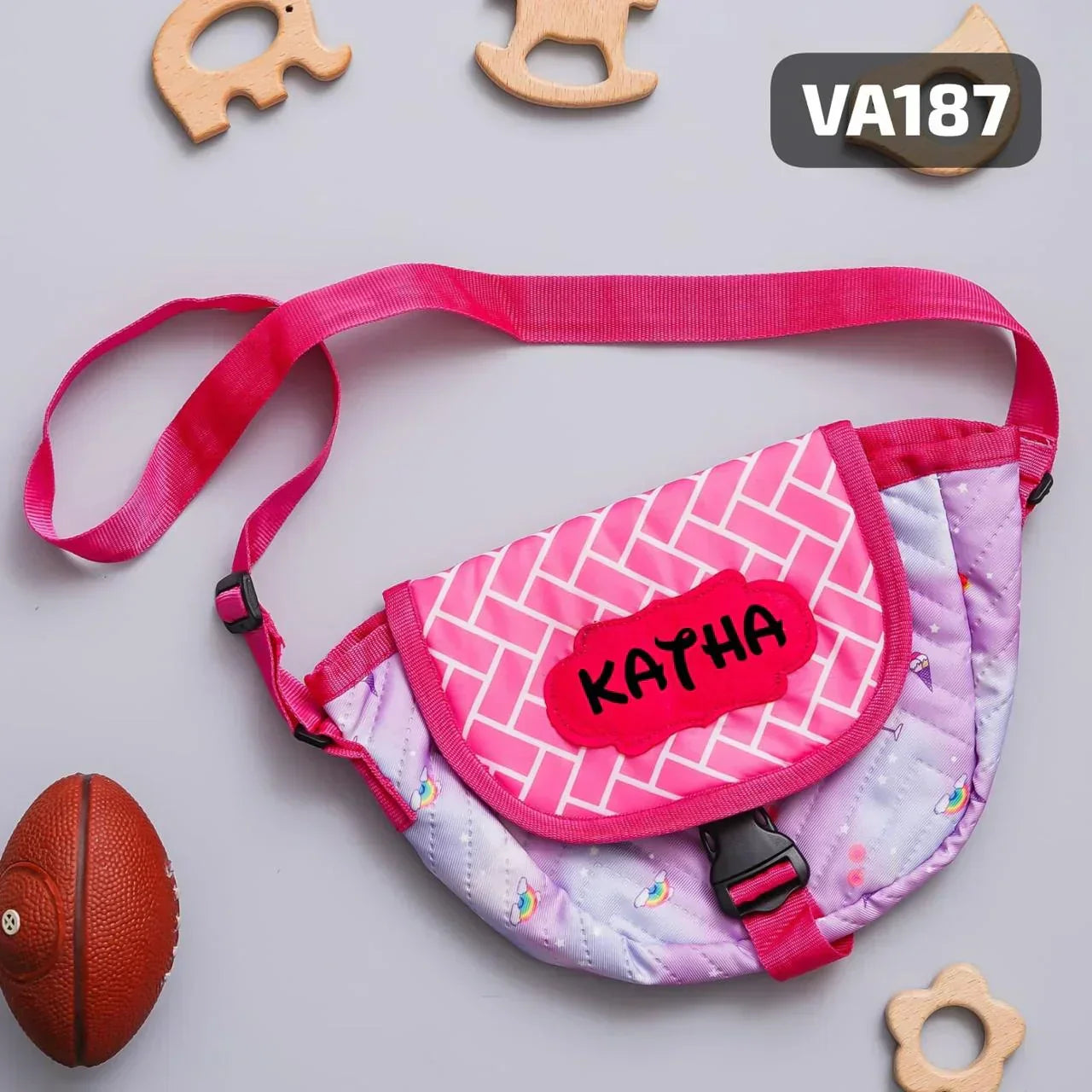 Your Gift Studio Rainbow Print Kids Customised Sling Bag