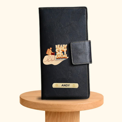 Ready Set Explore Printed Indian Travel Wallet - Black