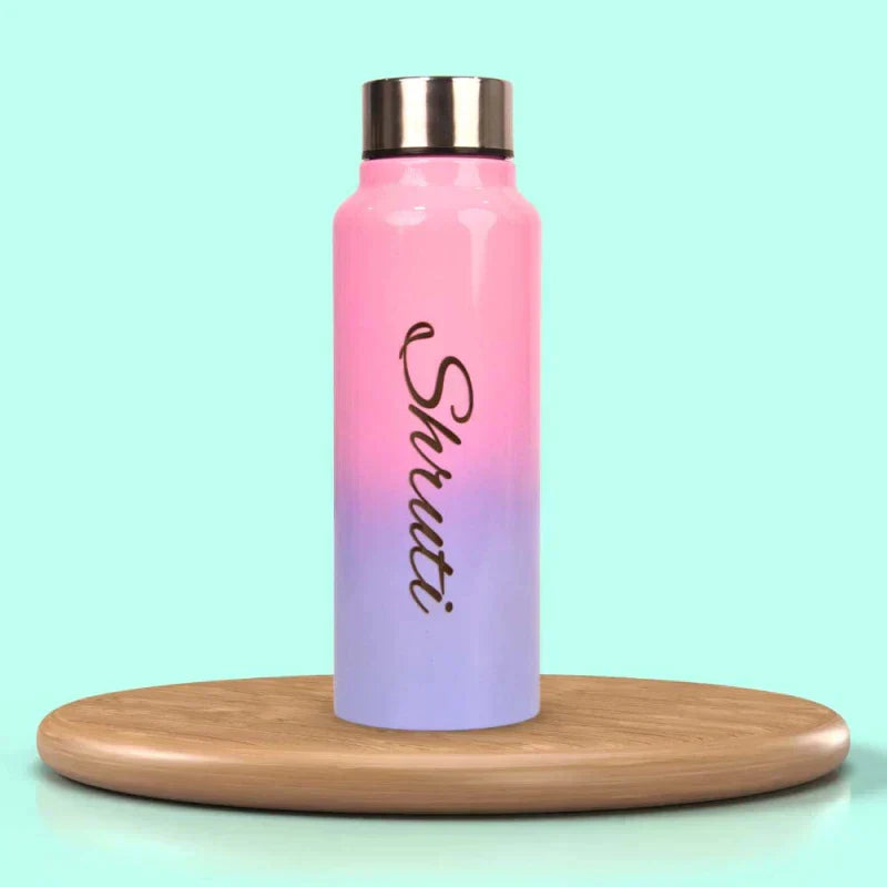Personalized Perfect Water Bottle and Eyewear Case - Grey