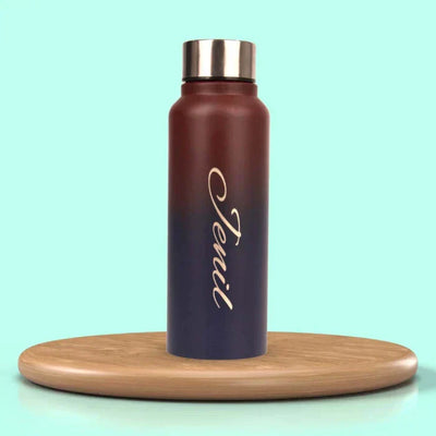 Personalized Classic Couple Water Bottle - Black-DS8