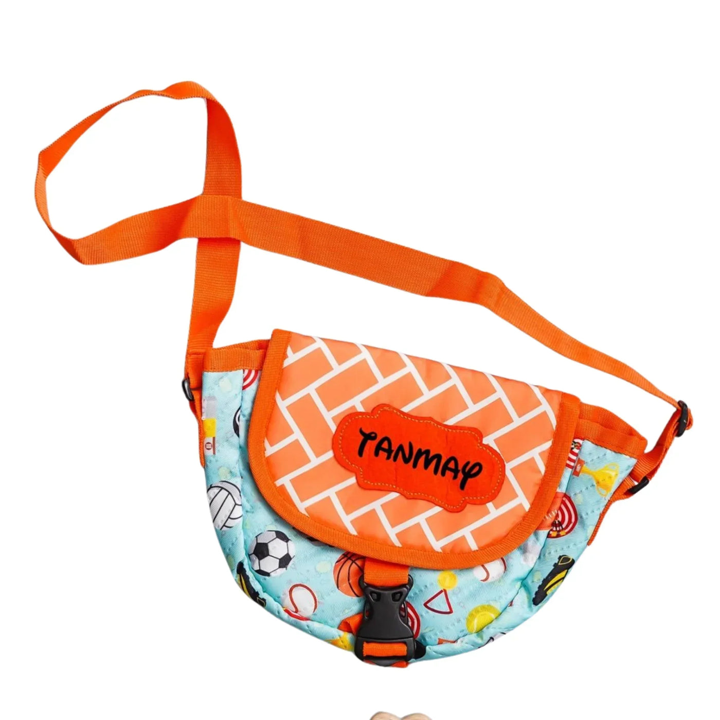 Your Gift Studio Sport Print Kids Customised Sling Bag (Orange)