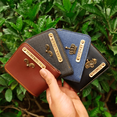 Personalised Mens wallet with Charm