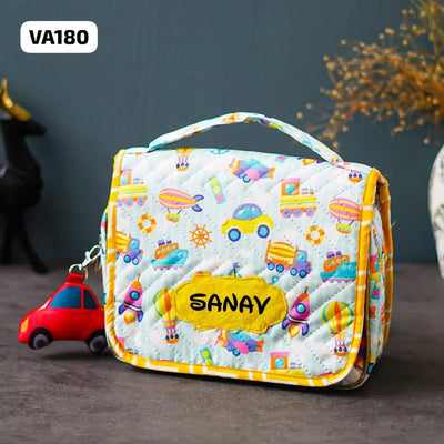 Your Gift Studio Vehicle Themed Customised Multipurpose Travel Kit For Kids (Yellow)