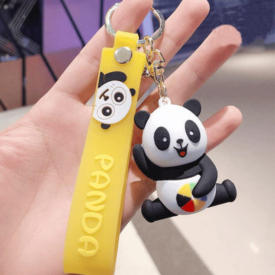 Panda Keychain With Bagcharm And Strap (Choose From Drop Down Menu)