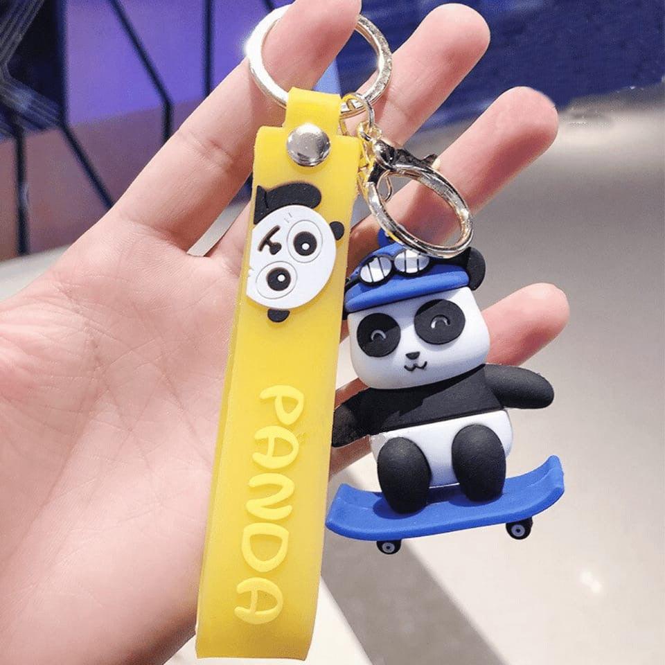 Panda Keychain With Bagcharm And Strap (Choose From Drop Down Menu)