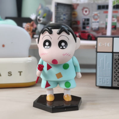 Shinchan Holding Rose Figures (Select From Drop Down Menu)