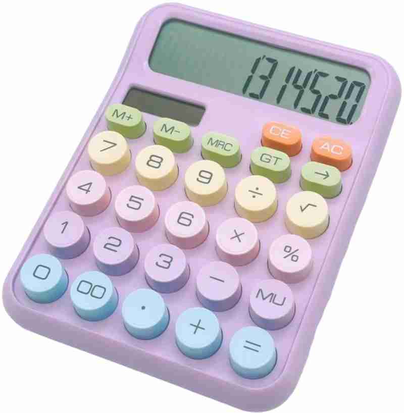 Dexin BST DX-818 Electronic Calculator - 12 Digits with Large LCD - Works on Battery as well as Solar Power