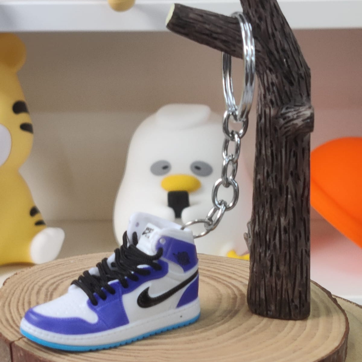 Purple Sneakers Miniature Keychain