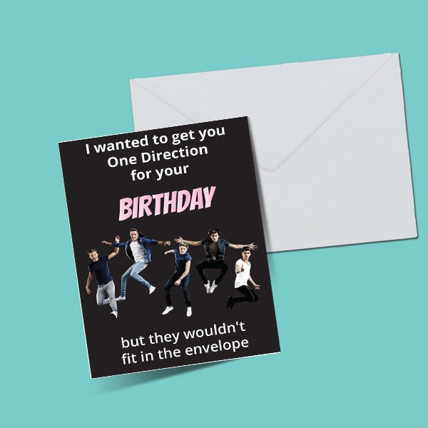 One Direction Birthday Greeting Card