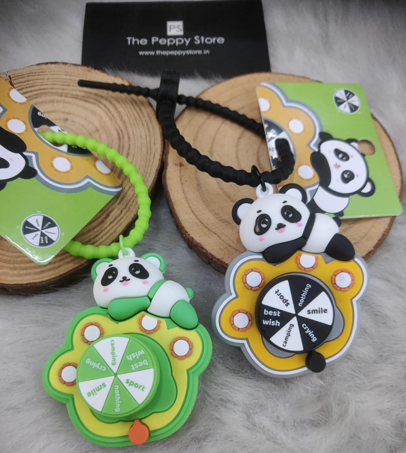 Panda Rotating 3D Silicon Bag Charm (Select From Drop Down)