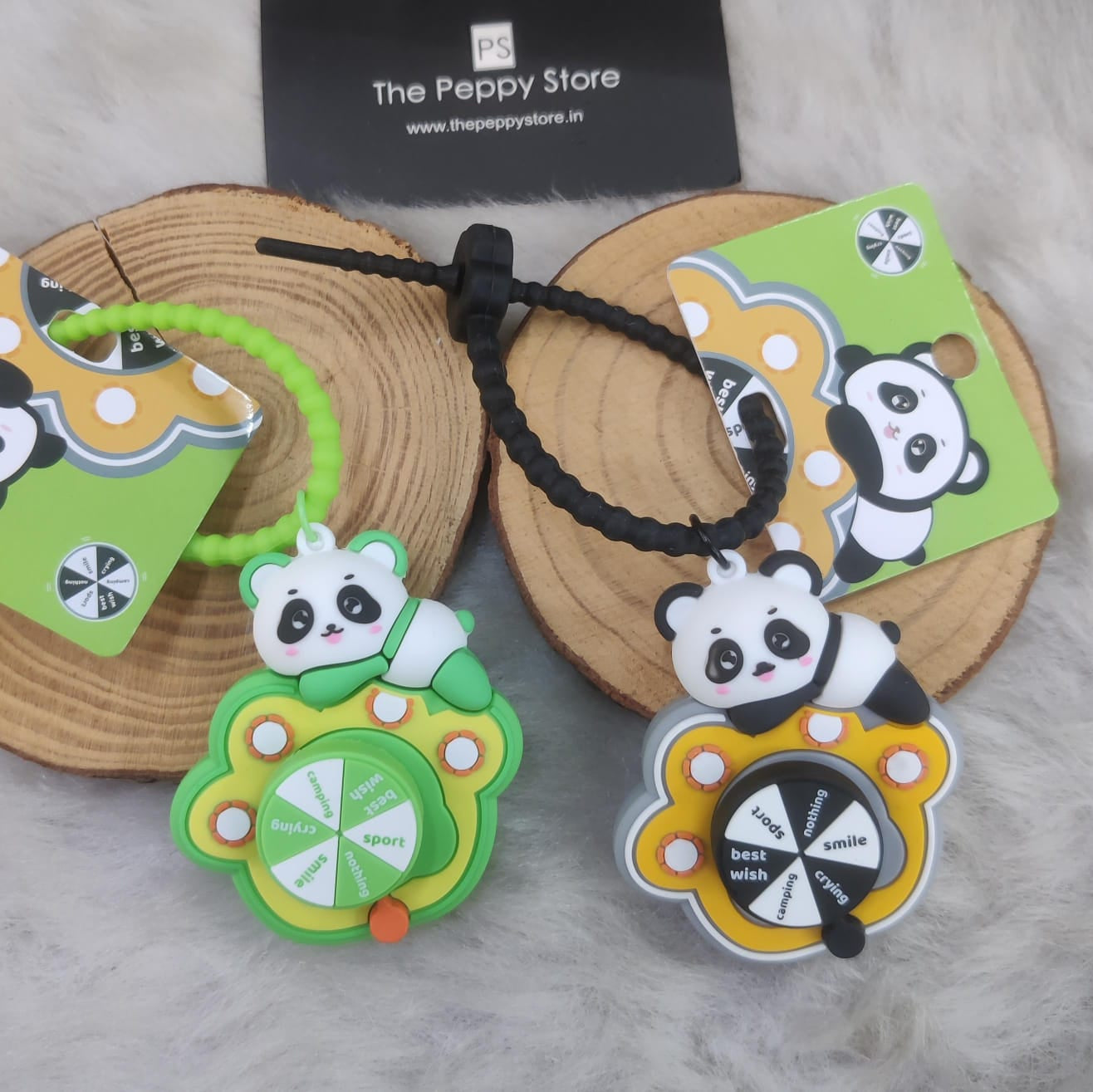 Panda Rotating 3D Silicon Bag Charm (Select From Drop Down)