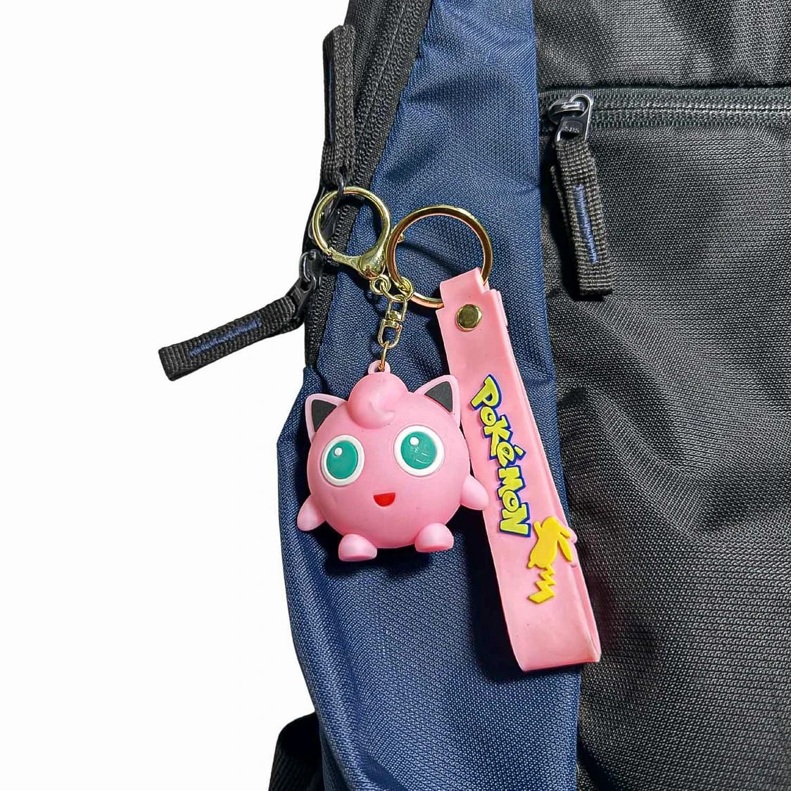 Pokemon Jigglypuff 3D Silicon Keychain with Bag Charm and Strap