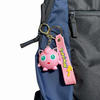 Pokemon Jigglypuff 3D Silicon Keychain with Bag Charm and Strap