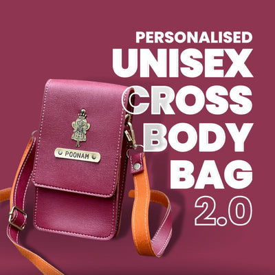 Personalised Unisex Cross Body Bag 2.0 ( No Cod on personalised Orders ) - Prepaid Orders Only
