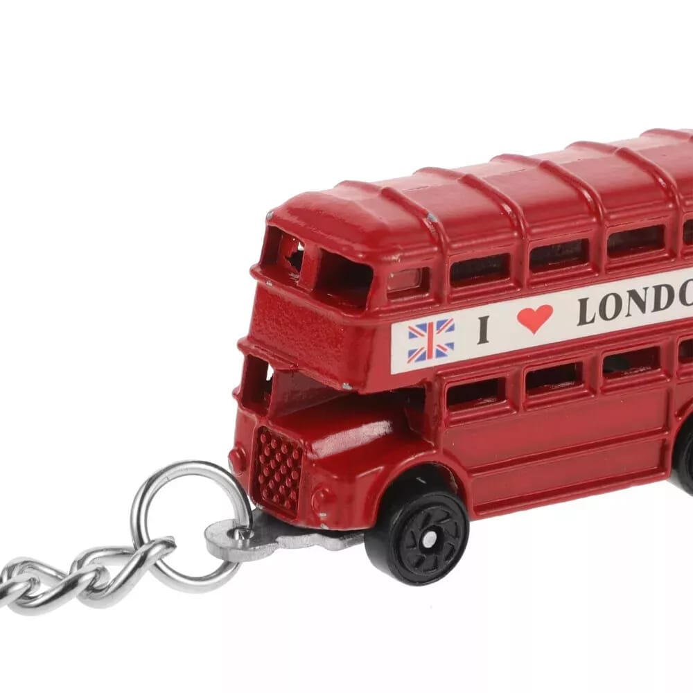 I Love London - Bus Metal Keychain