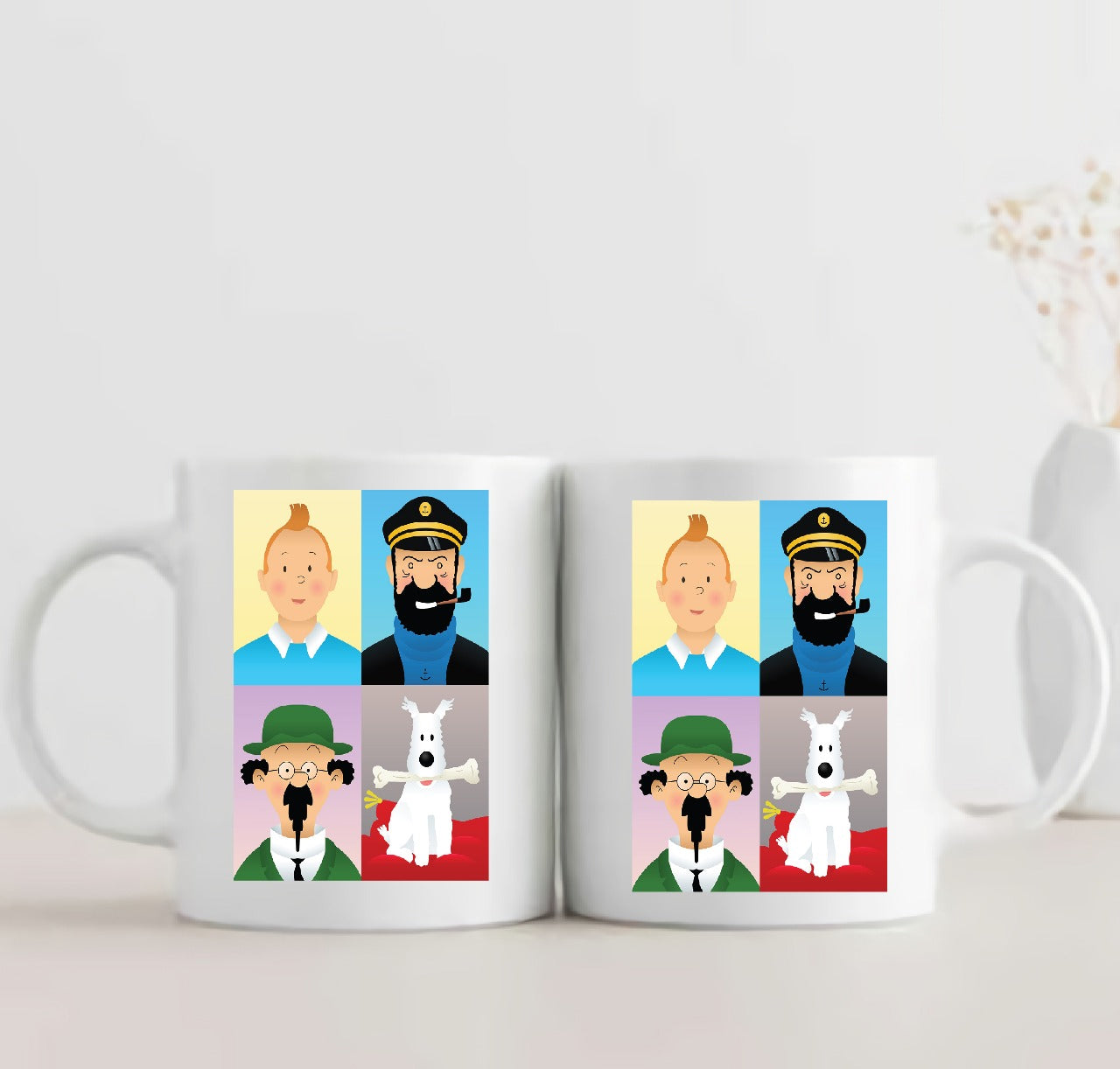 Tin Tin Collage 3D Ceramic Coffee Mug