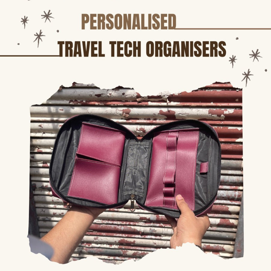 Personalised Travel Tech Organiser (No Cash On Delivery Allowed On This Product) - Prepaid Orders Only