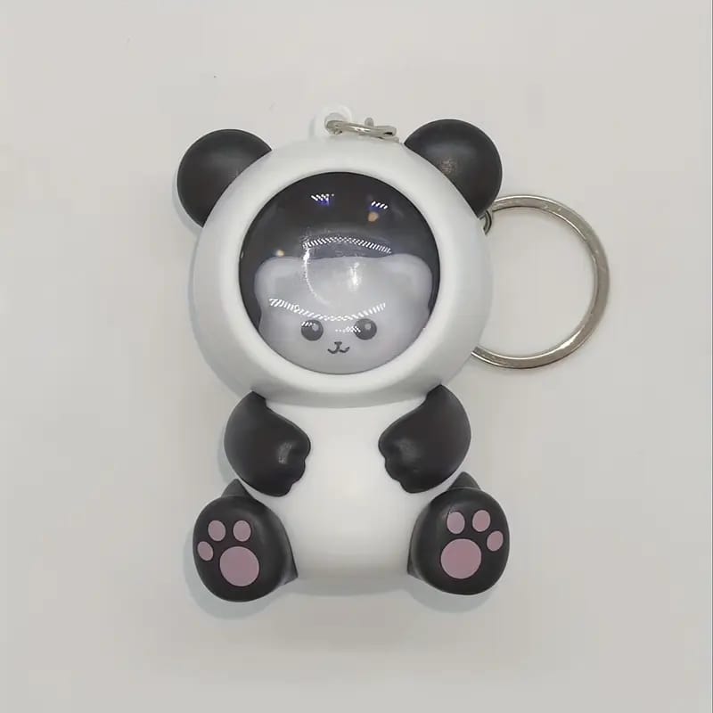 Bear In Panda Cosplay 3D Keychain With Light (Random Bear will be provided)