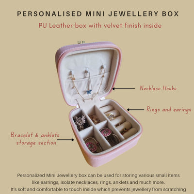 Personalised Name Engraved Mini Jewellery Boxes (No COD Allowed)  - Prepaid Orders Only