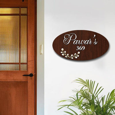 Classic 3D Oval Name Plate