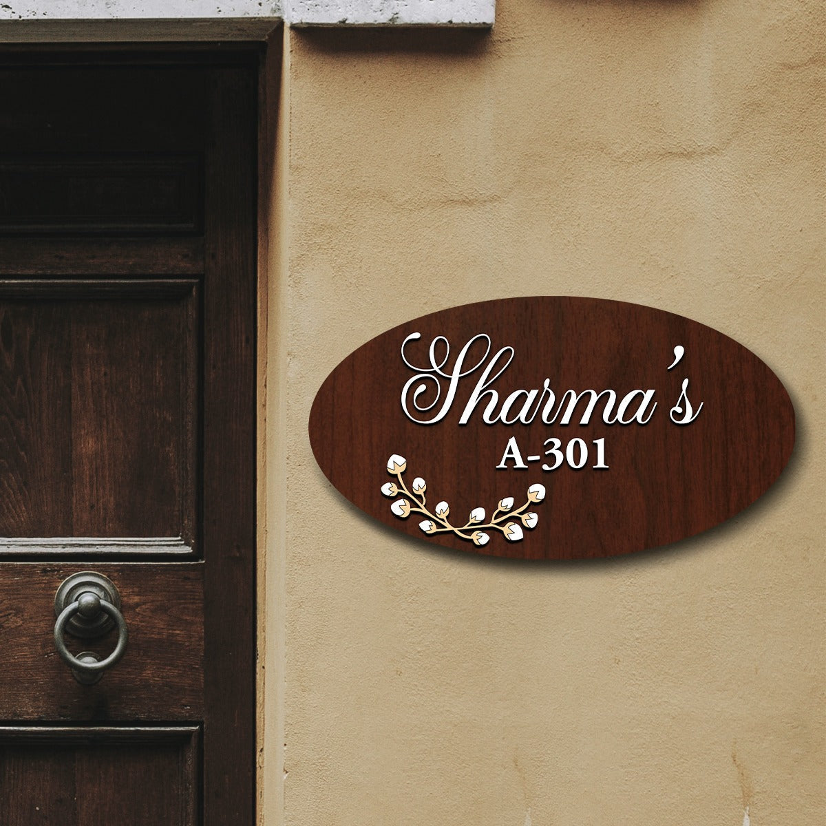 Classic 3D Oval Name Plate