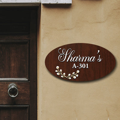 Classic 3D Oval Name Plate