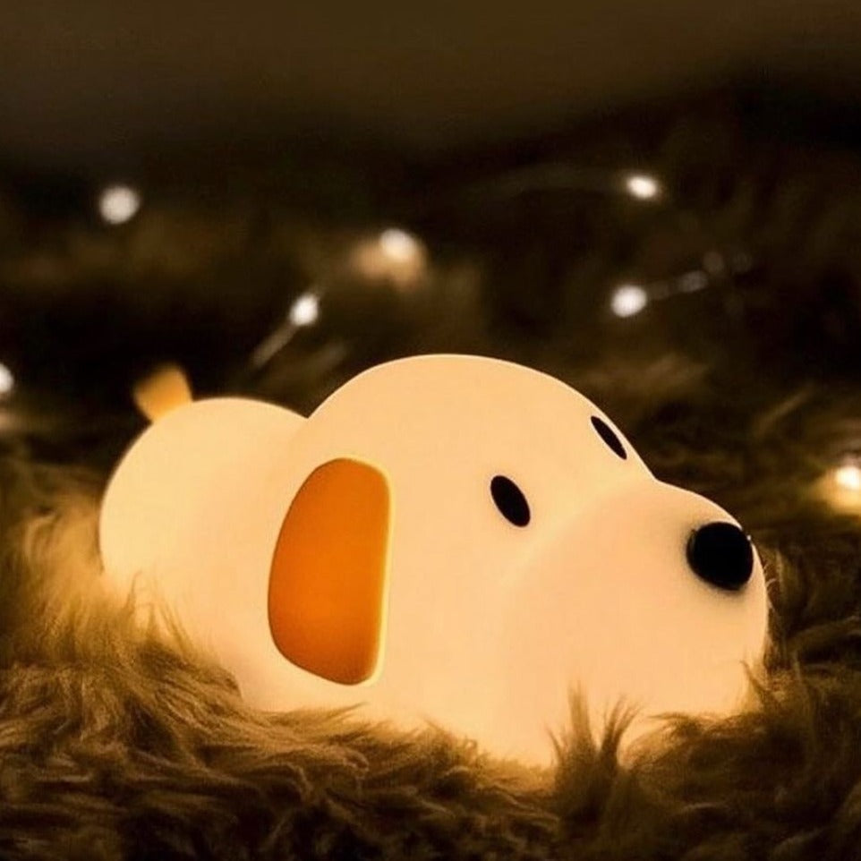 Cute Puppy 3D Silicon RGB Colour-Changing Chargeable Touch Lamp
