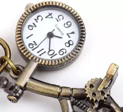 Bicycle Pocket Watch with Keychain