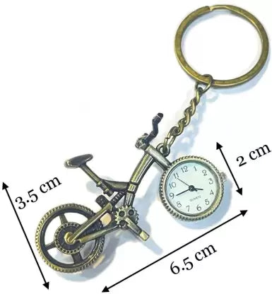 Bicycle Pocket Watch with Keychain
