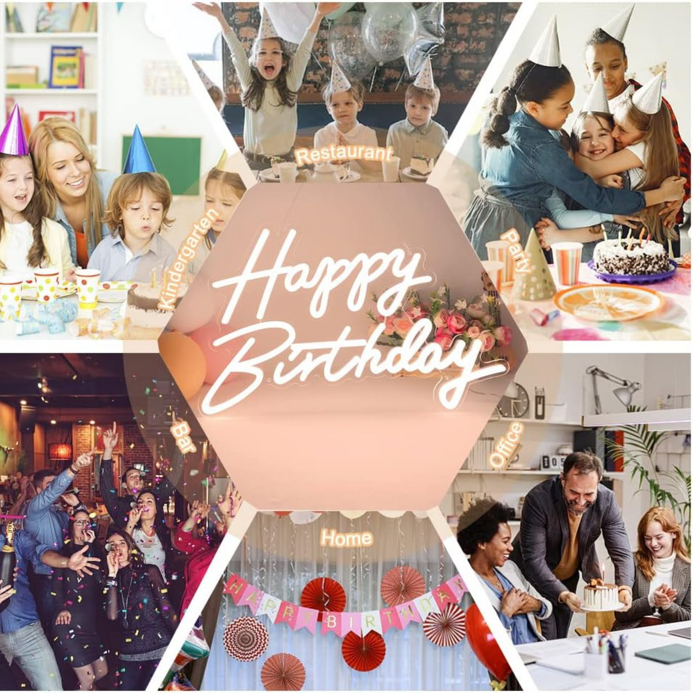 Happy Birthday Neon Light - USB Powered