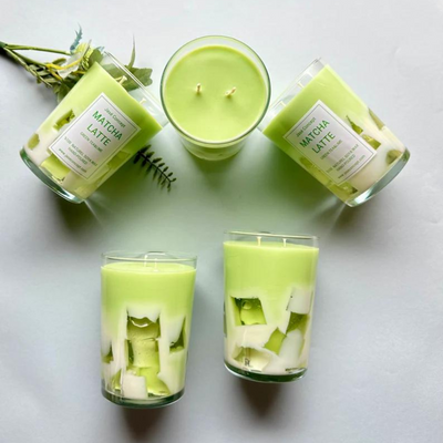 Matcha Latte Candle - 22 oz Lavender Scented