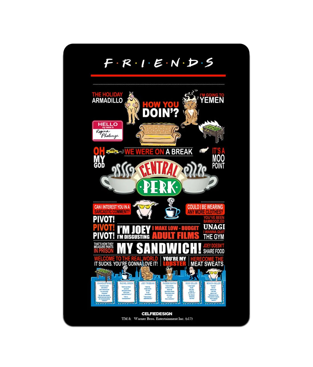 Friends Quotes Infographic Fridge Magnet